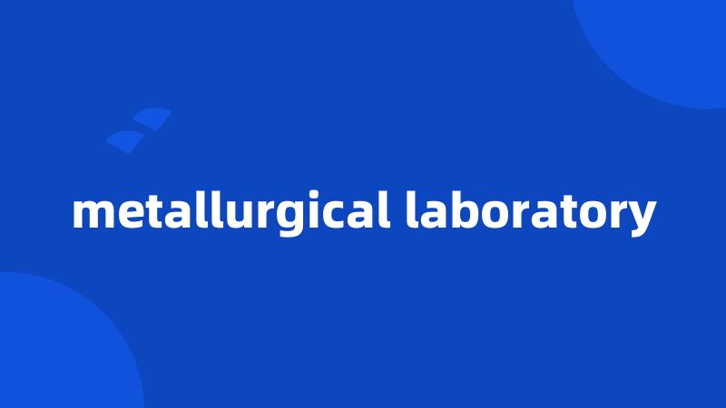 metallurgical laboratory