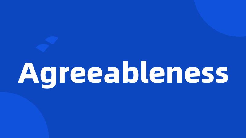 Agreeableness