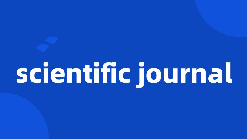 scientific journal