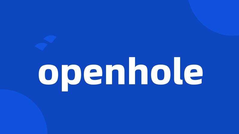 openhole