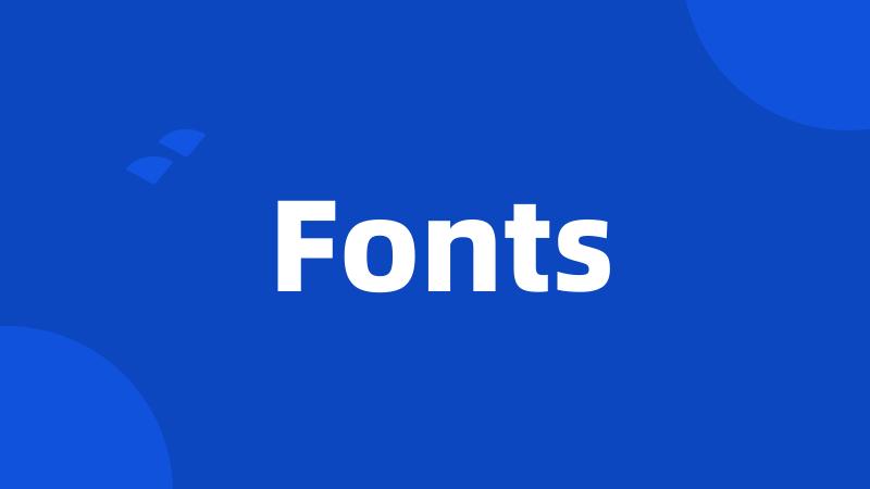 Fonts