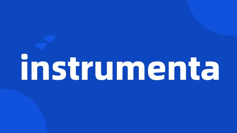 instrumenta