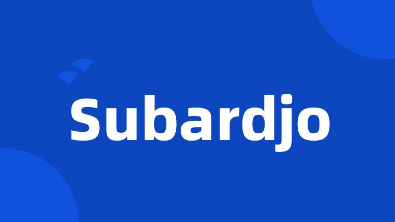 Subardjo