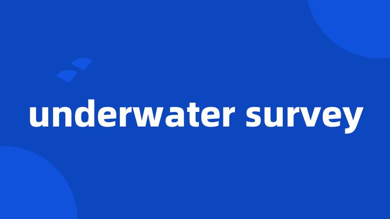 underwater survey