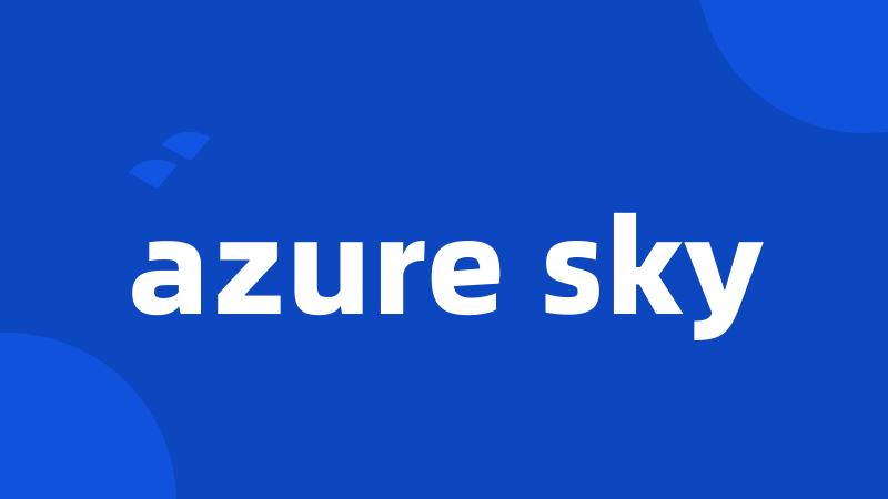 azure sky