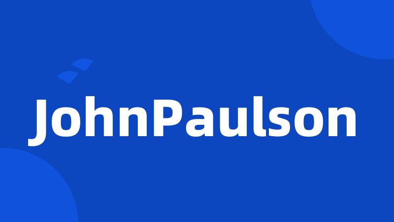 JohnPaulson