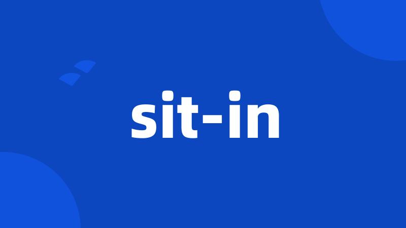 sit-in