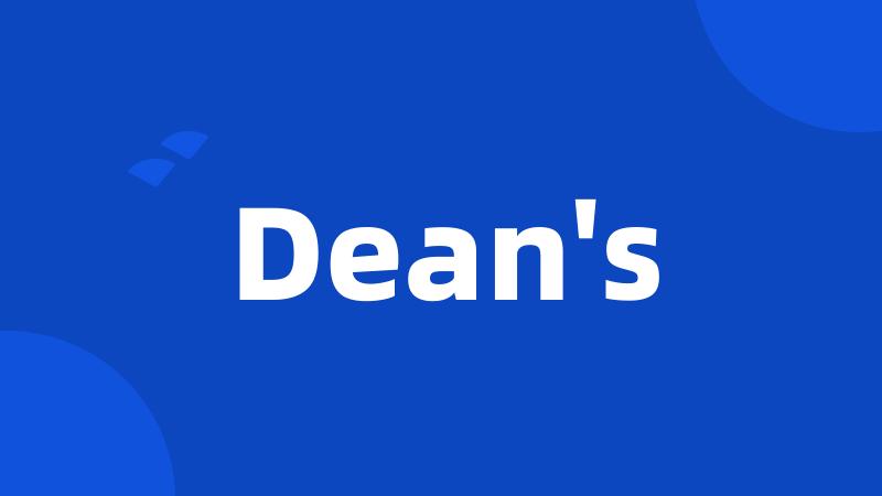 Dean's