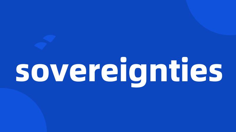 sovereignties