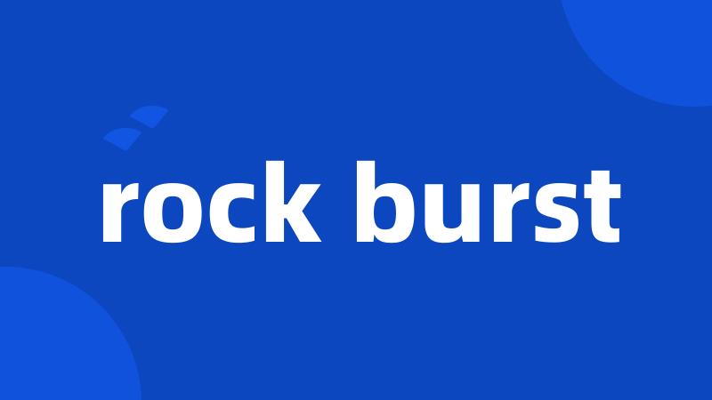 rock burst