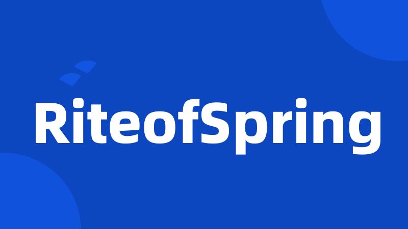 RiteofSpring