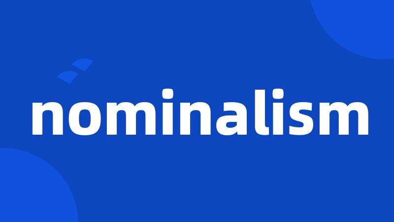 nominalism