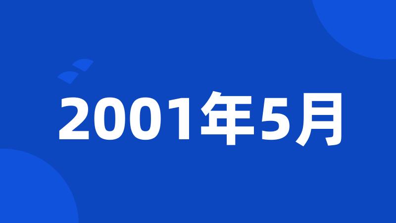 2001年5月