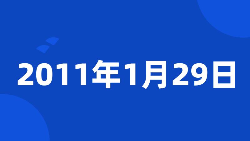 2011年1月29日