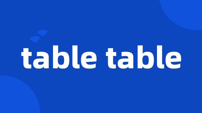 table table