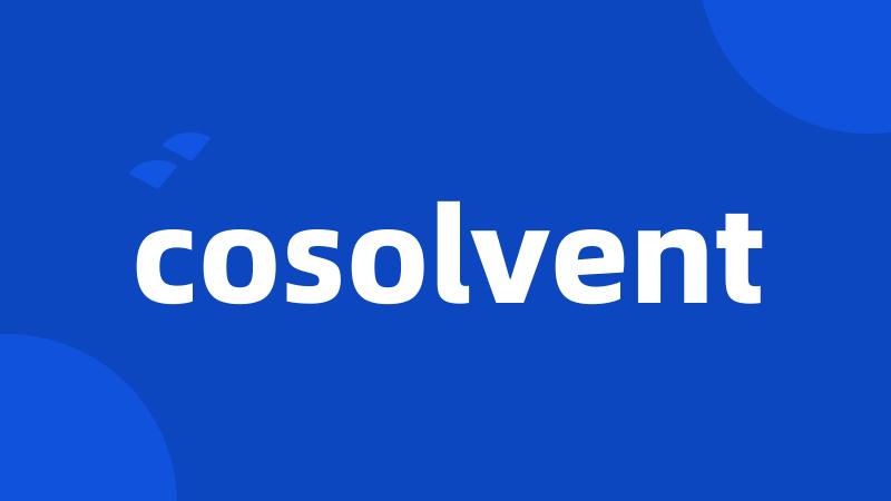 cosolvent