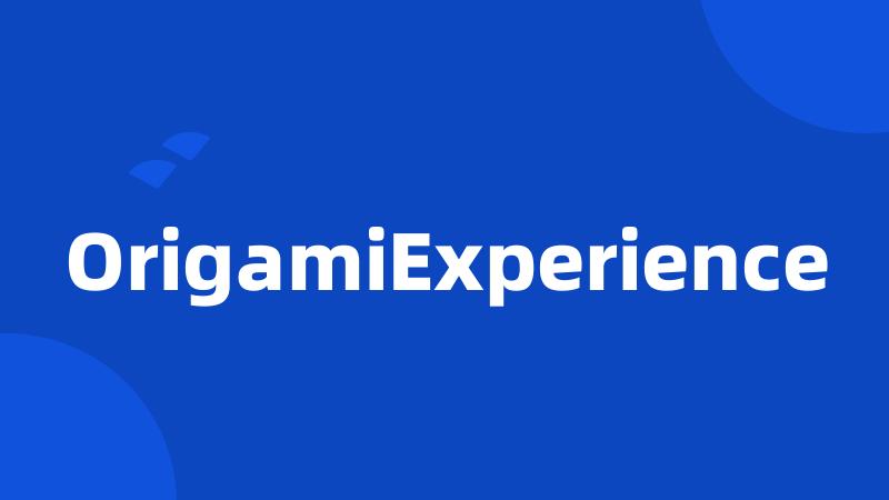 OrigamiExperience