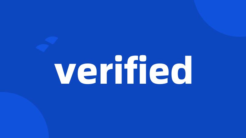 verified