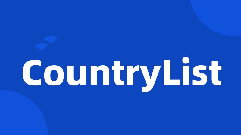 CountryList