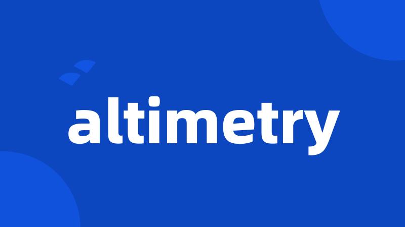 altimetry