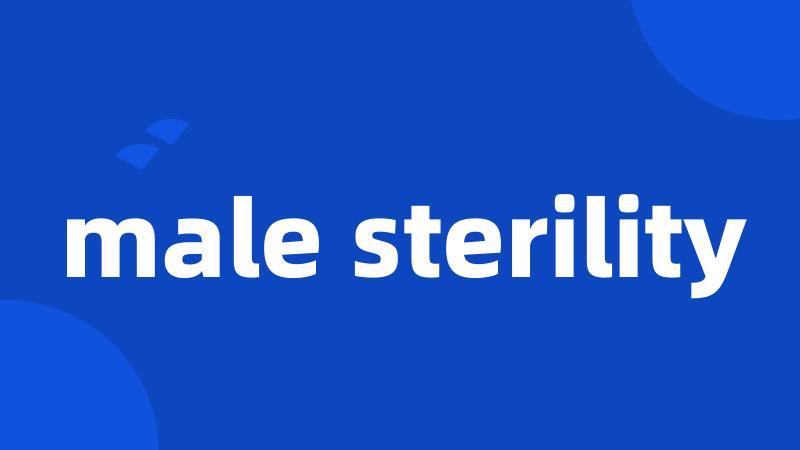 male sterility