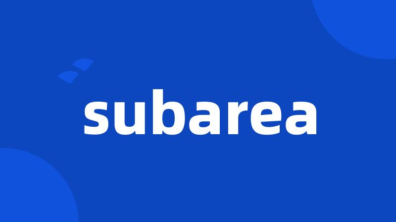 subarea