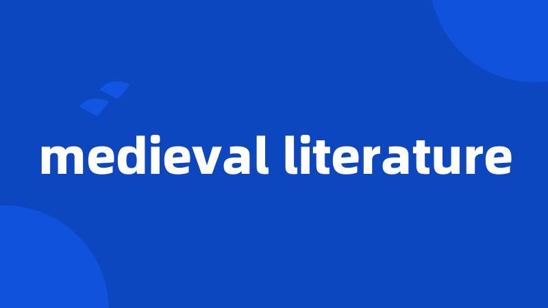 medieval literature