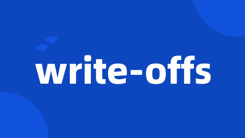 write-offs