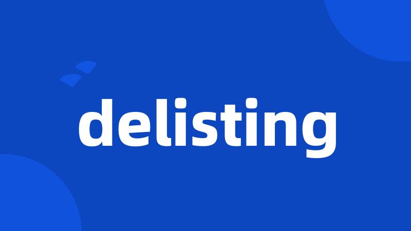 delisting