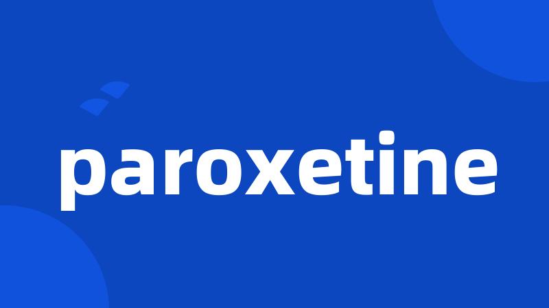 paroxetine