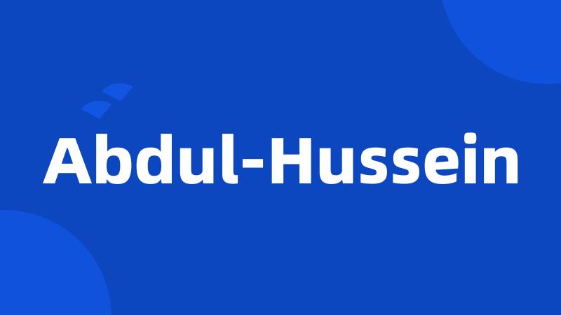 Abdul-Hussein