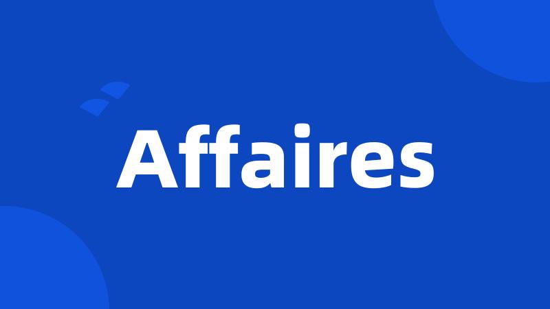 Affaires