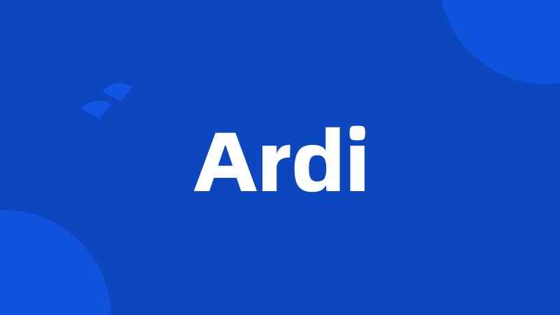 Ardi