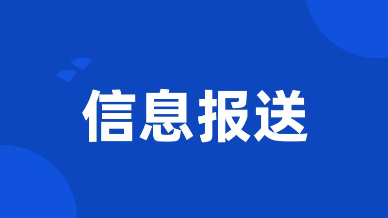 信息报送