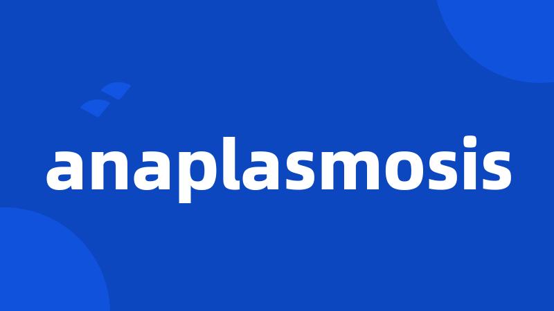 anaplasmosis