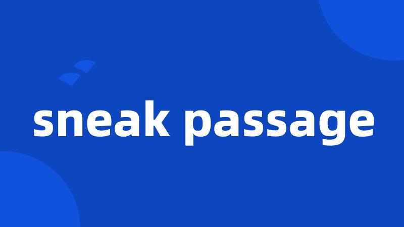 sneak passage