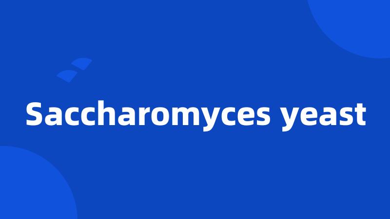 Saccharomyces yeast