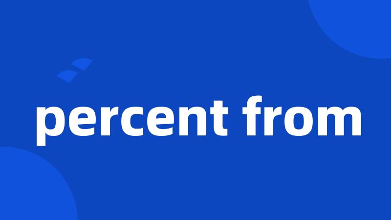 percent from