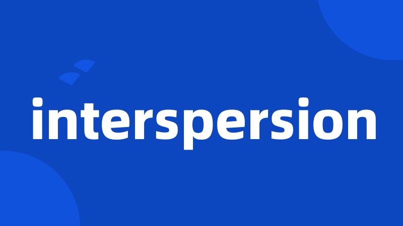 interspersion