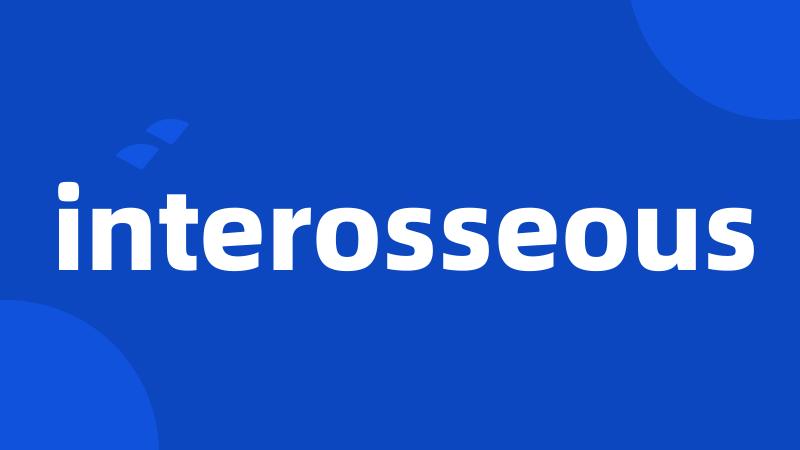 interosseous