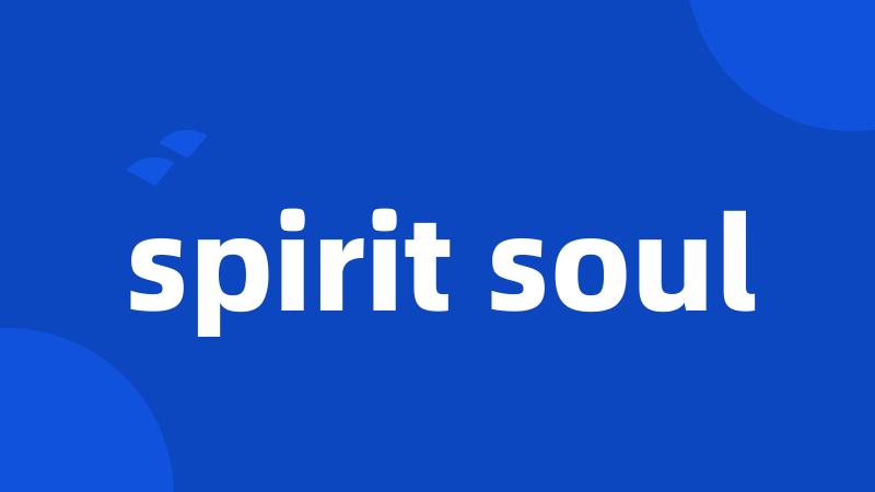 spirit soul