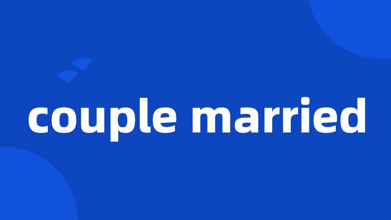 couple married