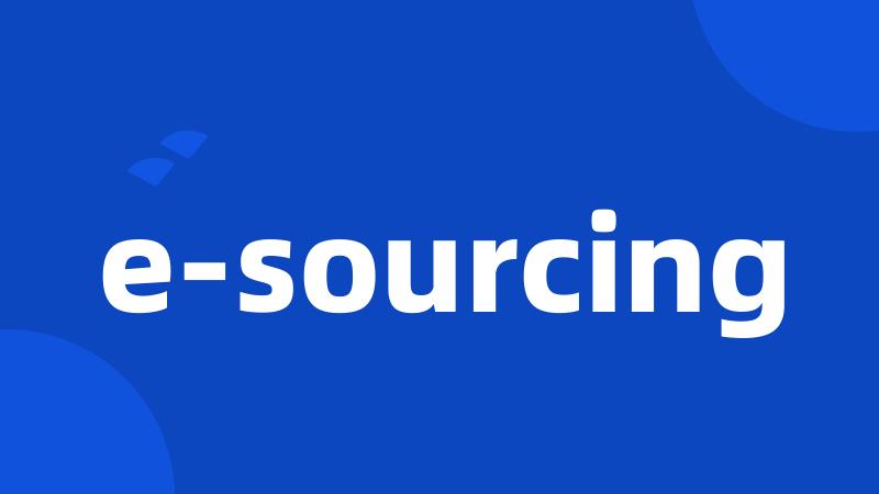 e-sourcing