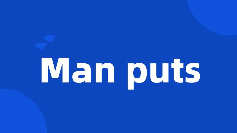 Man puts