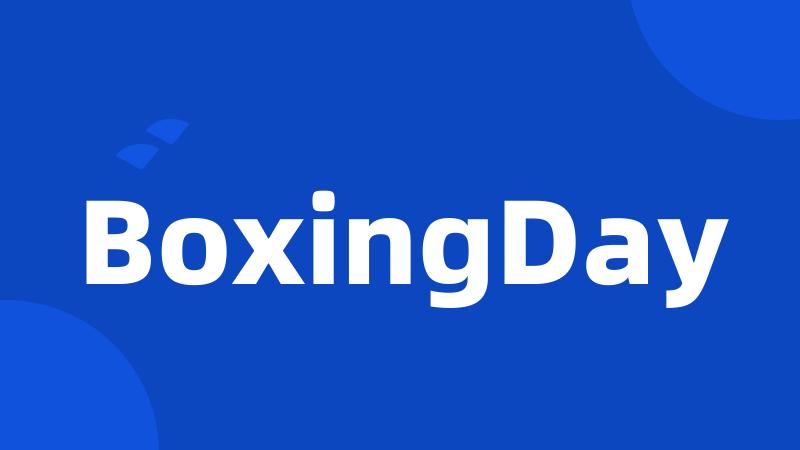 BoxingDay