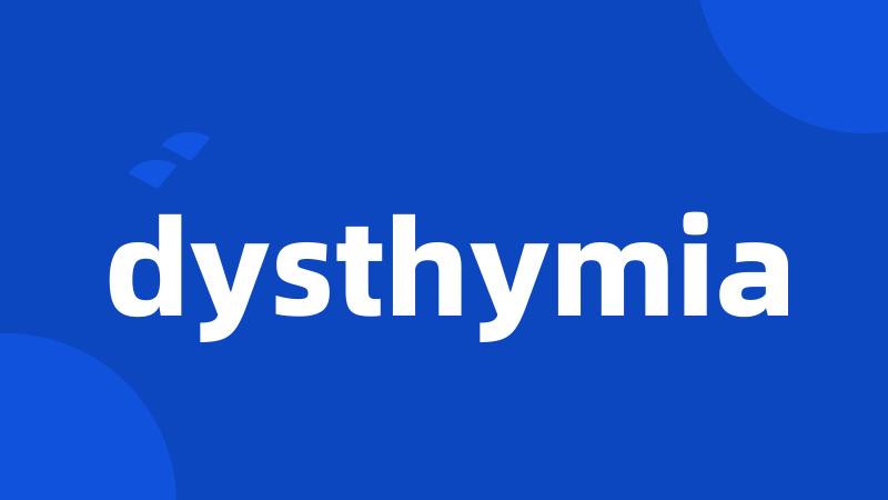 dysthymia