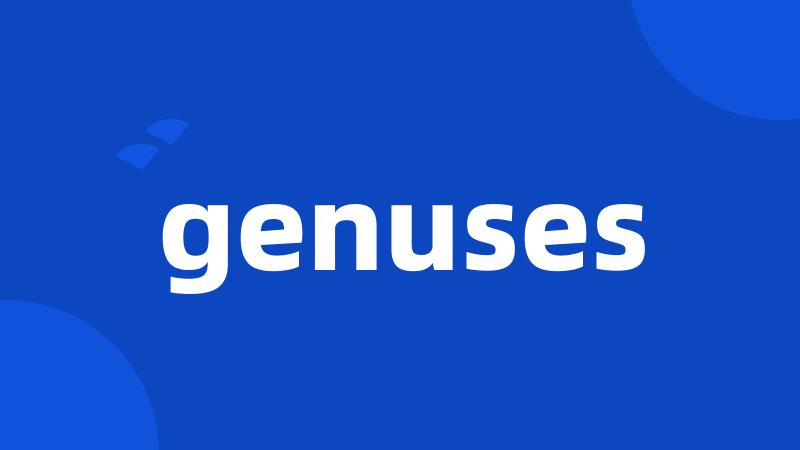 genuses