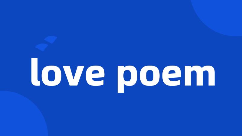 love poem