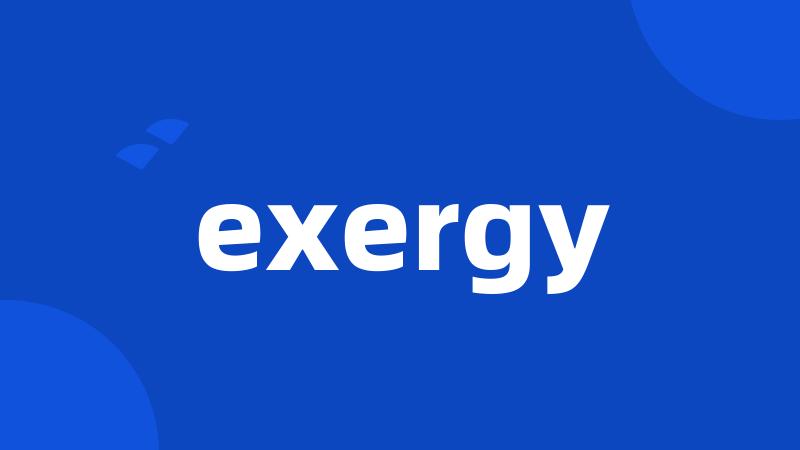 exergy