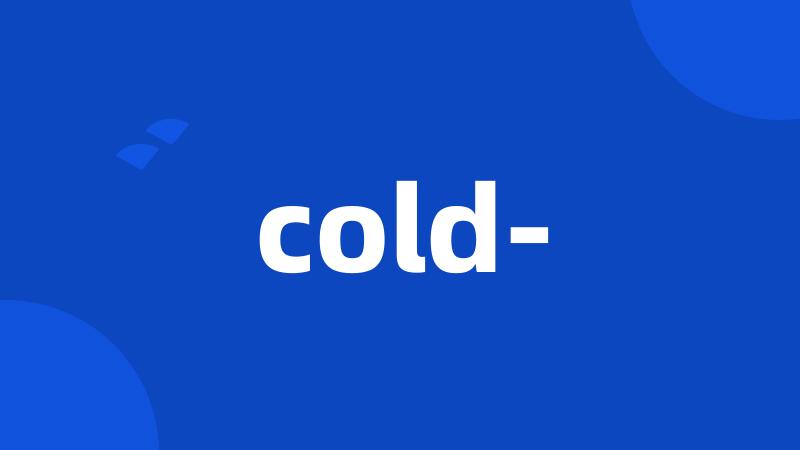 cold-